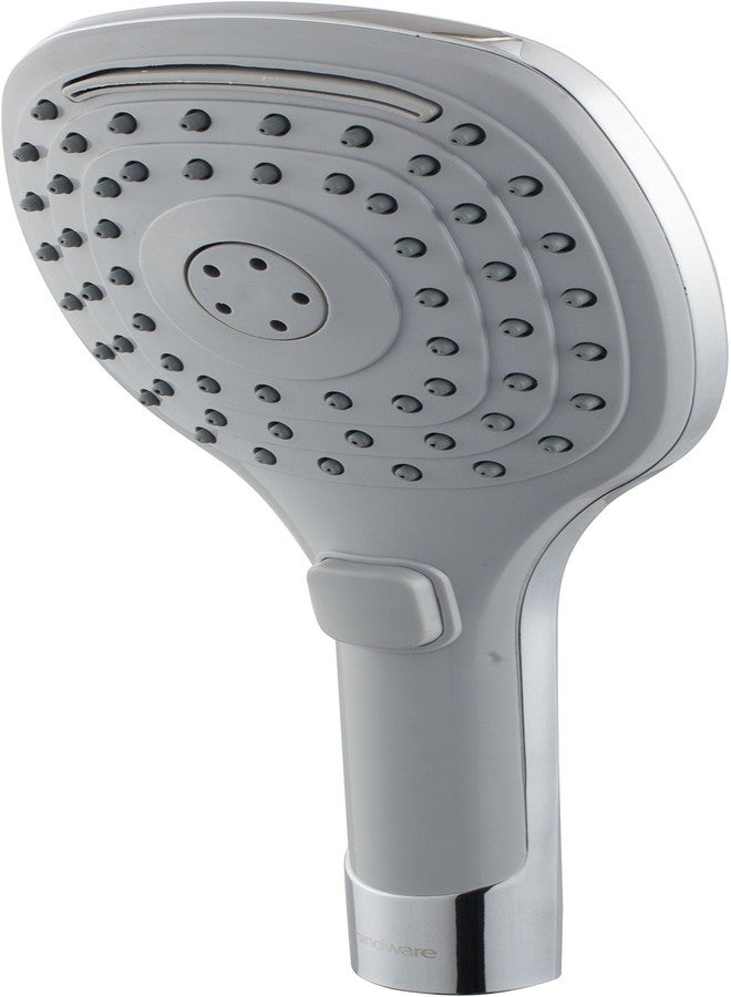 Hindware F160083CP 120mm, ABS 3 Flow Hand Shower with Pressing Switch (Grey) - Image 1